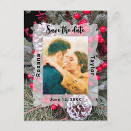 ピネコーンエバーグリーン結婚ベリーの写救真日 ポストカード