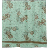 ピネコーンキャビン シャワーカーテン (正面)