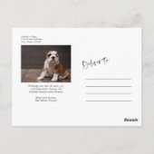 ピネコーンクリスマスウォーターカラーホリデーフォト ポストカード (裏面)