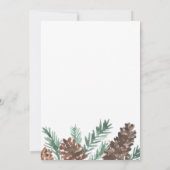 ピネコーンクリスマス |ホリデーパーティー招待状 (裏面)