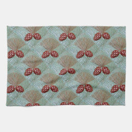 ピネコーングリーンと銅の皿タオル キッチンタオル