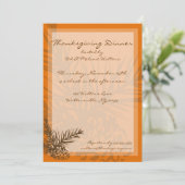 ピネコーンサンクスギビングディナーパーティの招待状 招待状 (スタンド正面)