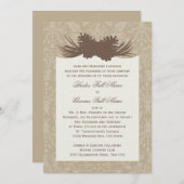 ピネコーンシルエット 招待状 (正面/裏面)