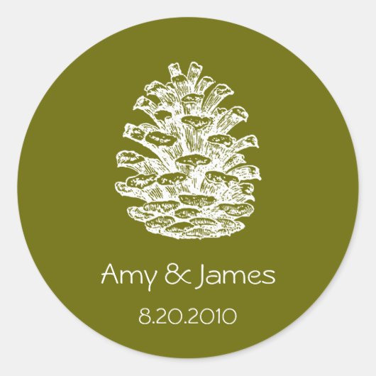 ピネコーンステッカー ラウンドシール (正面)