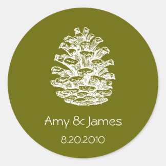 ピネコーンステッカー ラウンドシール