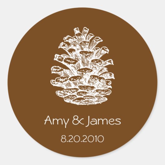 ピネコーンステッカー ラウンドシール (正面)