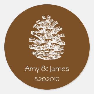 ピネコーンステッカー ラウンドシール