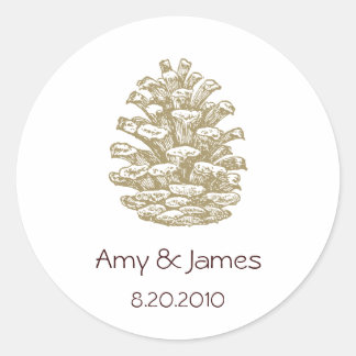 ピネコーンステッカー ラウンドシール