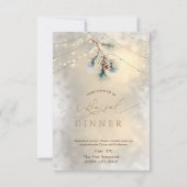 ピネコーンストリングライツウィンターリハーサルディナー 招待状 (正面)
