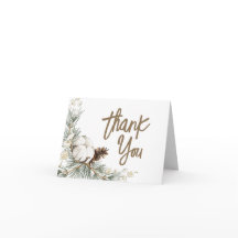 ピネコーンスプルース折り畳みサンキューカード