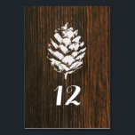 ピネコーンバーンウッドテーブル番号 テーブルナンバー<br><div class="desc">松結婚のコーンイラストレーションを背景にしたテーブル番号のインスパイア座席表。</div>