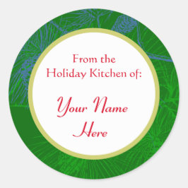 ピネコーンパターカスタムンベーキングホリデー ラウンドシール