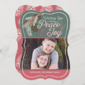 ピネコーンピースアンドジョークリスマスフォトカード シーズンカード (正面/裏面)