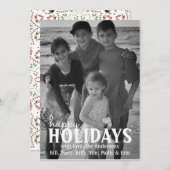 ピネコーンホリークリスマスフォトカード1枚の写真 シーズンカード (正面/裏面)