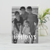 ピネコーンホリークリスマスフォトカード1枚の写真 シーズンカード (スタンド正面)