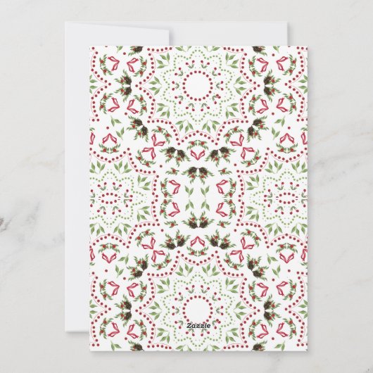 ピネコーンホリークリスマスフォトカード1枚の写真 シーズンカード (裏面)