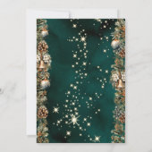 ピネコーンボールガラスグリーンクリ企業のスマス 招待状 (裏面)