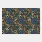 ピネコーンリースハッピーホリデーズクリスマス ラッピングペーパーシート (正面3)