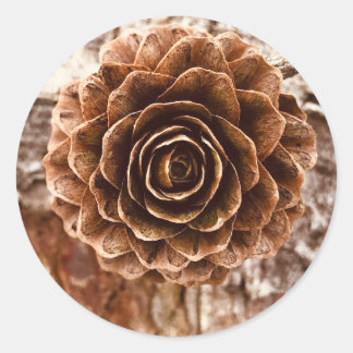 ピネコーン秋のステッカー ラウンドシール