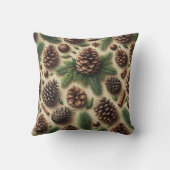 ピネコ素朴ンと緑のバーラップクリスマス クッション (裏面)