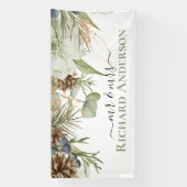 ピネコ素朴ンを使った森の緑 横断幕 (縦)