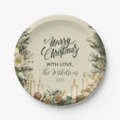 ピネコ素朴ンキャンドルクリスマス ペーパープレート (正面)