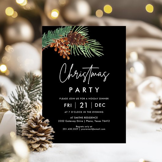 ピネコ素朴ンクリスマスパーティの招待状 招待状