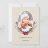 ピネコ素朴ンクリスマスホリデーフォトカード シーズンカード (正面)