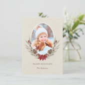 ピネコ素朴ンクリスマスホリデーフォトカード シーズンカード (スタンド正面)