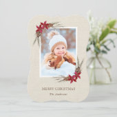 ピネコ素朴ンクリスマスホリデーフォトカード シーズンカード (スタンド正面)