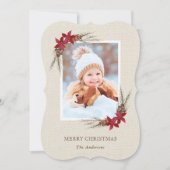 ピネコ素朴ンクリスマスホリデーフォトカード シーズンカード (正面)