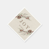 ピネコ素朴ンクリスマスホリデー紙 スタンダードカクテルナプキン (角)