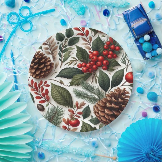 ピネコ素朴ンクリスマス ペーパープレート (パーティー)