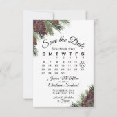 ピネコ素朴ン冬の緑のカレン結婚ダー セーブザデート (正面)