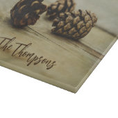 ピネコ素朴ン自然写真と名前をカスタムする カッティングボード (角)