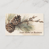 ピネコ素朴ン |ウッドランドパインコーン 名刺 (正面)