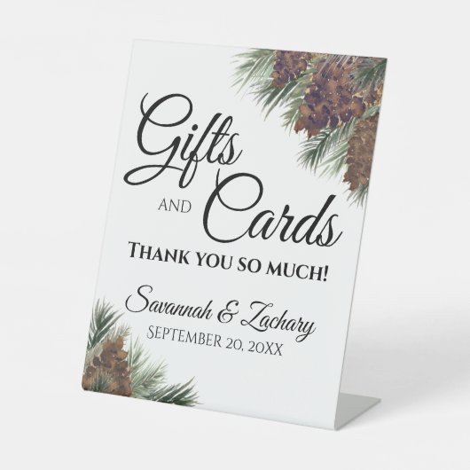 ピネコ素朴ン&ブランチ結婚式のギフト&カード 台座サイン (正面)