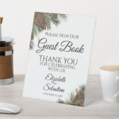 ピネコ素朴ンPlease sign Our Guest Book 台座サイン (インサイチュ)