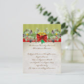 ピネリークリスマスディナー招待状パーティー招待状 招待状 (スタンド正面)