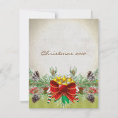 ピネリークリスマスディナー招待状パーティー招待状 招待状 (裏面)