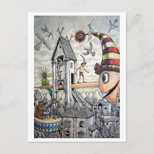 ピノキオおもしろい ポストカード (正面)