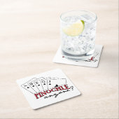 ピノクル誰か？ スクエアペーパーコースター (インサイチュ)