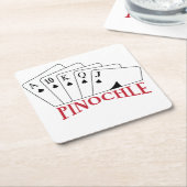 ピノチルカード スクエアペーパーコースター (アングル)