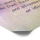 ピノノワールレッドワインブズアートプリント ポスター (角)