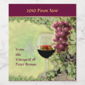 ピノノワール🍷 ワインラベル (シングルラベル)
