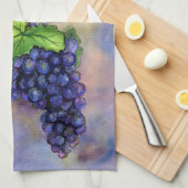 ピノブドゥーレッドワインアートデコールキッチンタオル キッチンタオル (四つ折り)