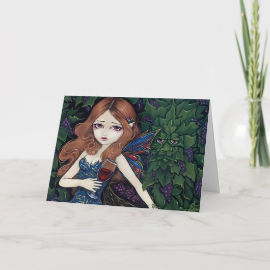 "ピノー(赤)ワイン"の挨拶状 カード (正面)