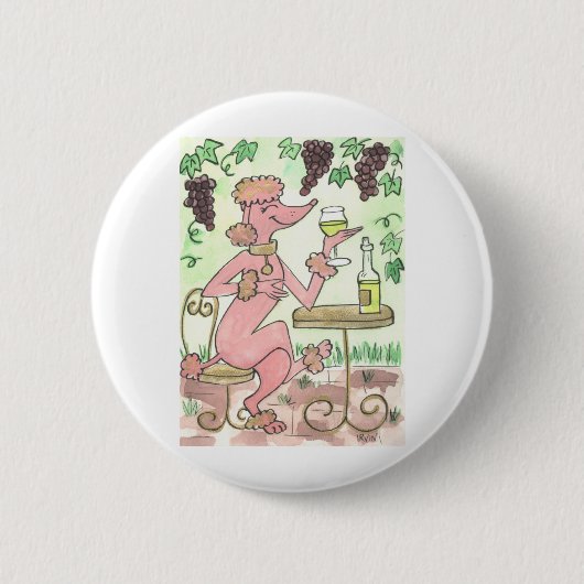 ピノ・グリの楽しいガラス 缶バッジ (正面)