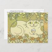 ピノ・グリジオの心地よいグラス ポストカード (正面/裏面)