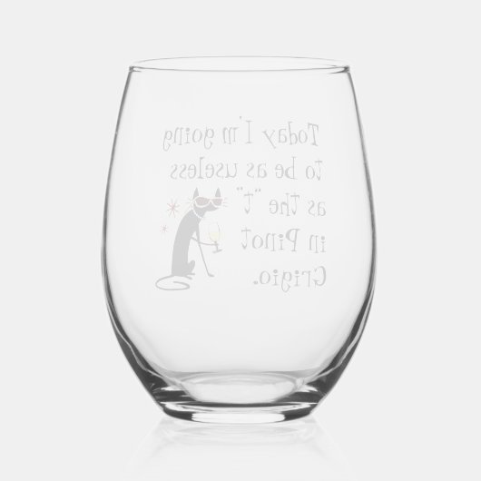 ピノ・グリジオ・ワインのTとして役に立おもしろいたない ステムなしワイングラス (裏面)